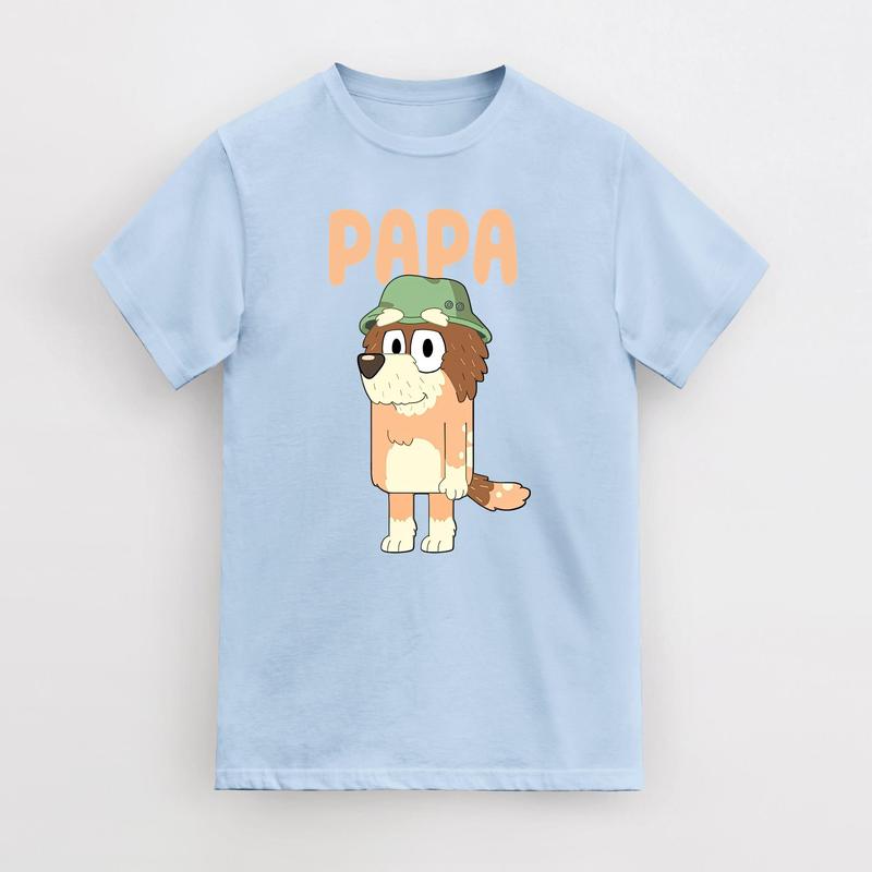 Papa Bluey Dad Tee, Bluey Bingo Family Cool Papa Club Gift For Fathers Day T-Shirt