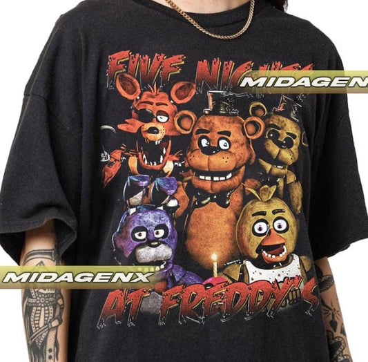 Five Nights At Freddy's Vintage T-Shirt, Movie Shirt Unisex