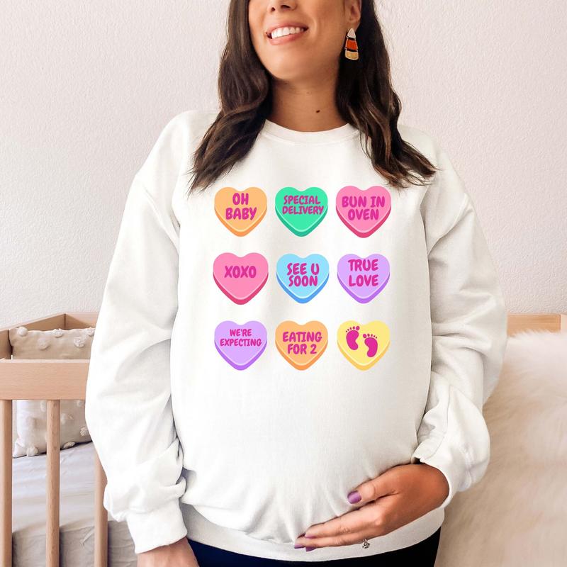 Pregnancy Announcement Gift Valentine baby Reveal Valentine's Day Pregnancy Shirt Gift for new Mom Maternity Valentines Shirt pregnant shirt