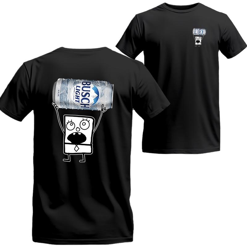 Doodlebob Bush Light Unisex T-shirt, Funny Bush 2 Side Shirt, Unisex T-shirt For Men, For Women, Best choice, Menswear Top, Beer Shirt Underwear Stree