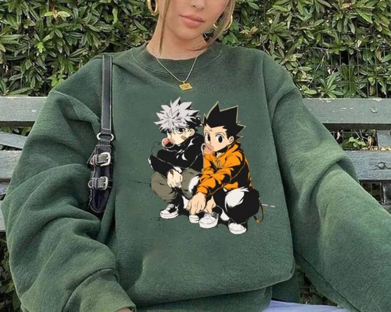 Anime Shirt, Manga Anime Hunter Shirt, Japanese Streetwear, Gift for Friend, Anime Hoodie T Shirt