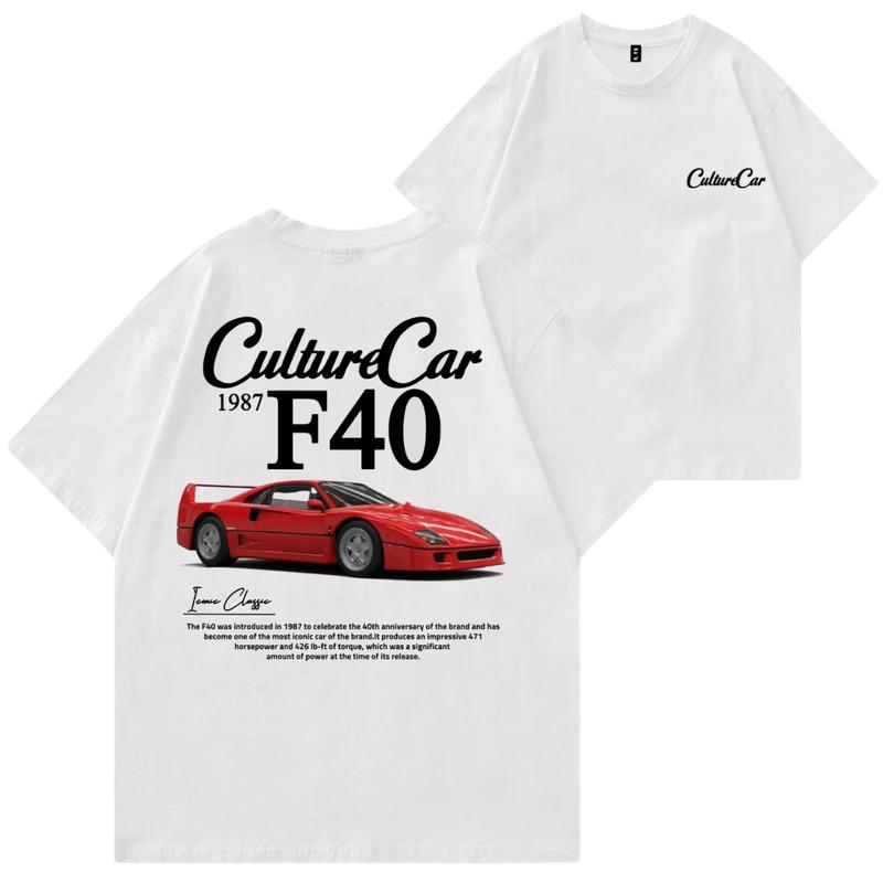 Ferrari F40 T-shirt, Hoodie, Sweater, Car Enthusiast Shirt, Car Clothing, 90's Car, Unisex, Vintage car shirt