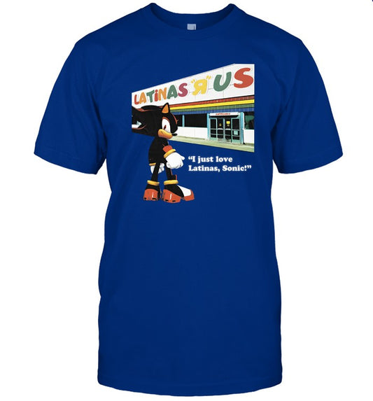 Limited Latinas Us I Just Love Latinas Sonic Funny Shirt