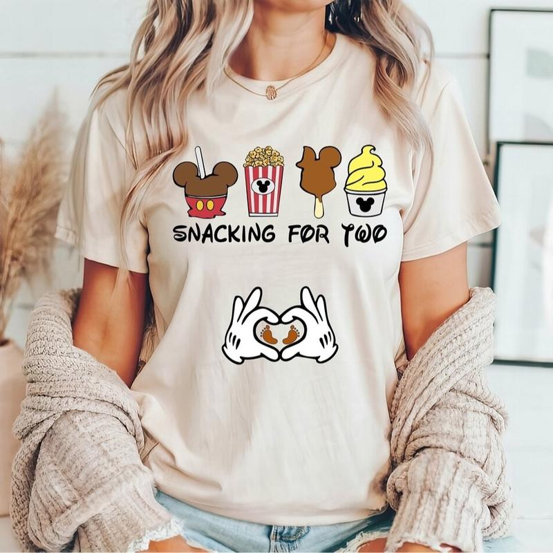 Snacking For Two Crewneck, Pregnancy Announcement T-Shirt, Baby Reveal Tee, Mom to be Shirt, Promoted to Mommy Shirt