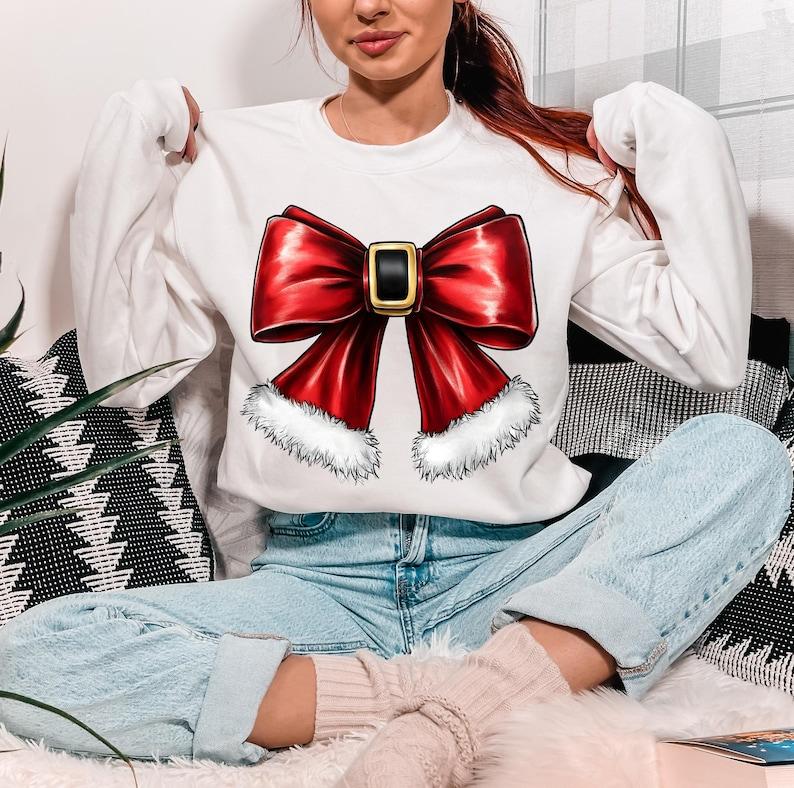 Christmas Bow Shirt, Christmas Cozy Coquette Shirt, Christmas Shirt, Christmas 2024 Shirt, Lovely Christmas Shirt