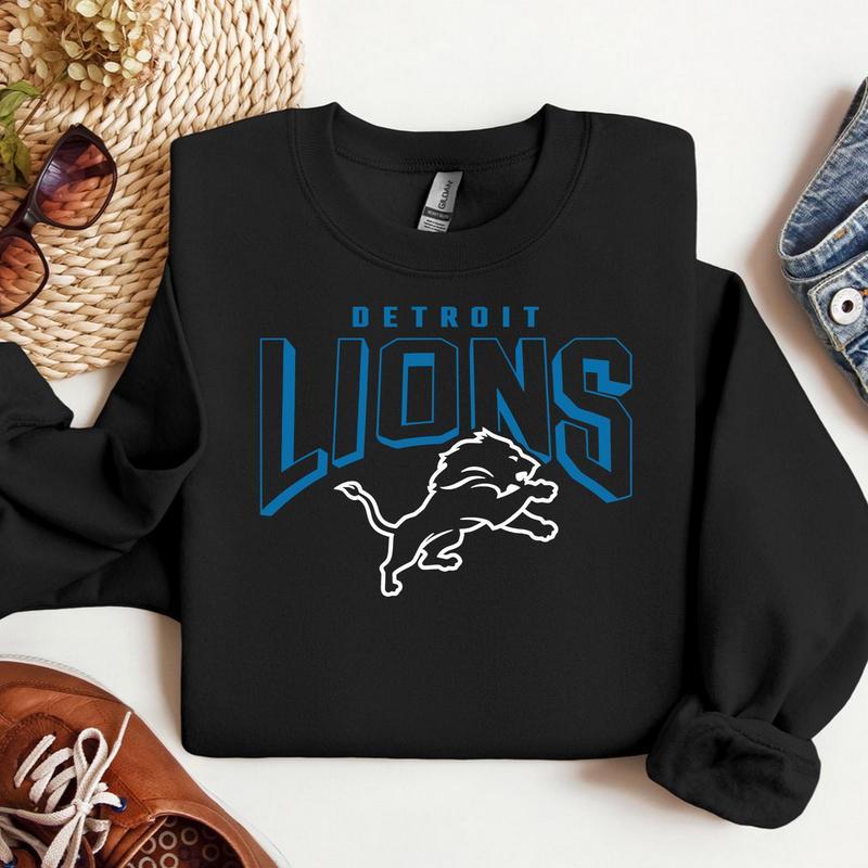 Detroit Vintage Sweatshirt -90s Vintage Detroit 1929 Football Sweatshirt, Lion T-Shirt, Detroit Sweatshirt, Lion Football Game Day Tshirt Football Fan