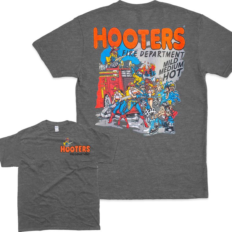 Hooters Fire Department T-Shirt, Shirt For Womens, Mens Menswear Top Stylish Underwear Tshirt Streetwear Human Tropical