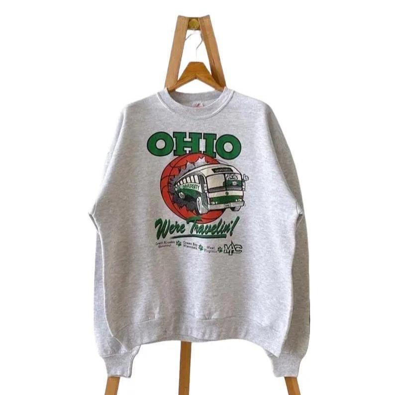 Vintage 90s Ohio University Bobcats sweatshirt, Shirt Hoodie, Christmast Gifts, Ohio Bobcats Fan Tees Cotton