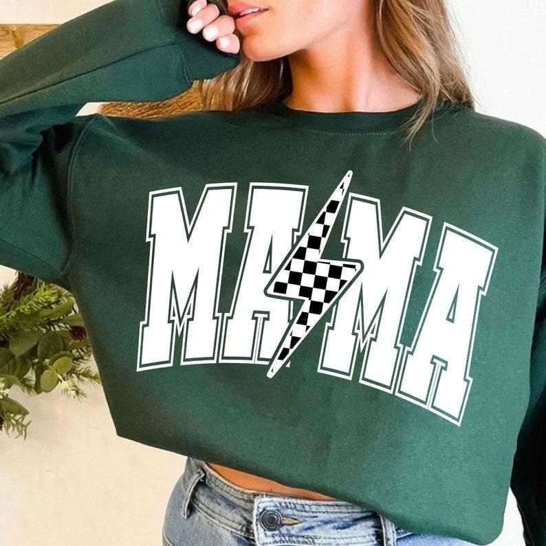 Mama Lightning Bolt Sweatshirt T Shirt, Mama Sweatshirt, Mama T Shirt, Mama Shirt , Mom Life, Mama , Retro Mama, Gift Mama Shirt