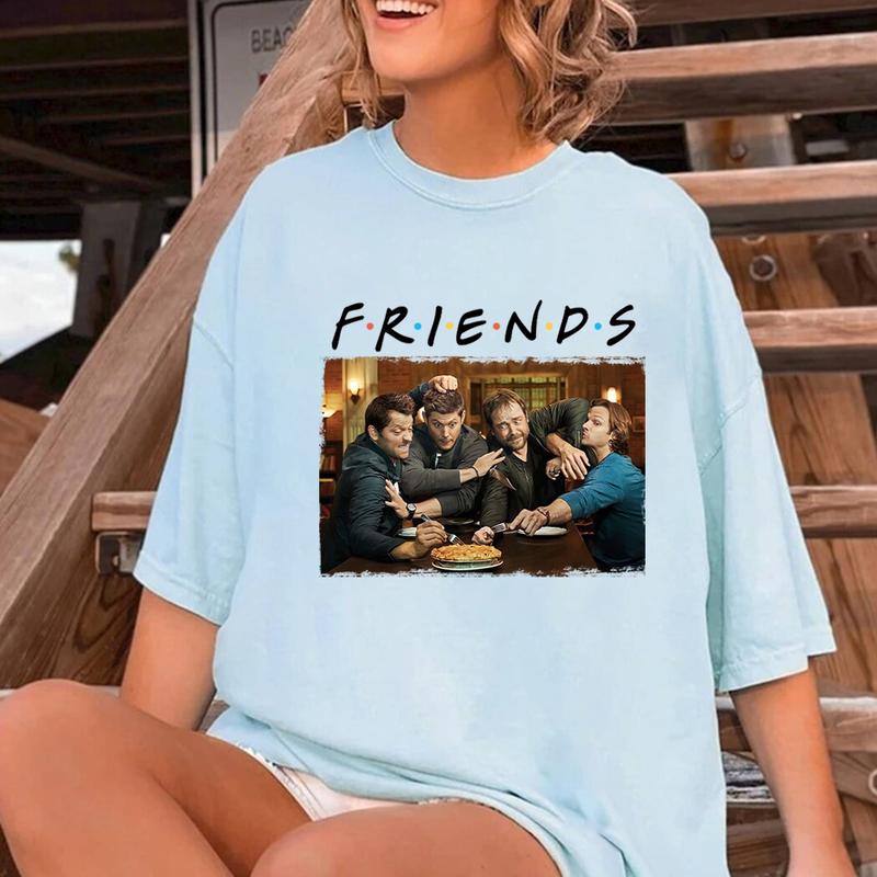Supeerenatural Vintage Shirt, Supeernatural Retro Homage, Friends Supeerenatural shirt, Sam-Winchester Shirt, Dean-Winchester Shirt Casual Cotton