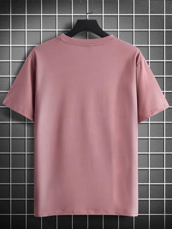 LGBTQ+Â Men's Regular Fit Letter Print Round Neck Short Sleeve Graphic Tee, Men's Summer Clothes, Casual Crewneck T-shirt for Summer Outdoor,Â LGBT Outfits, Men Streetwear Clothes Top, Menswear