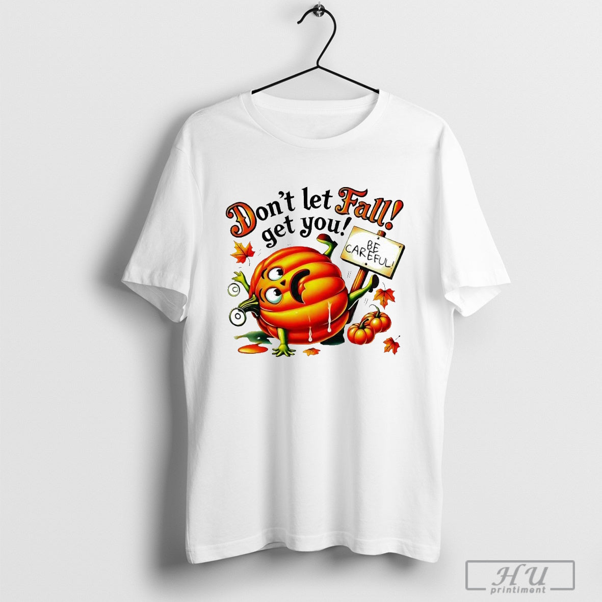 Pumpkin Fall Prevention Gifts Autumn Safety T-shirt