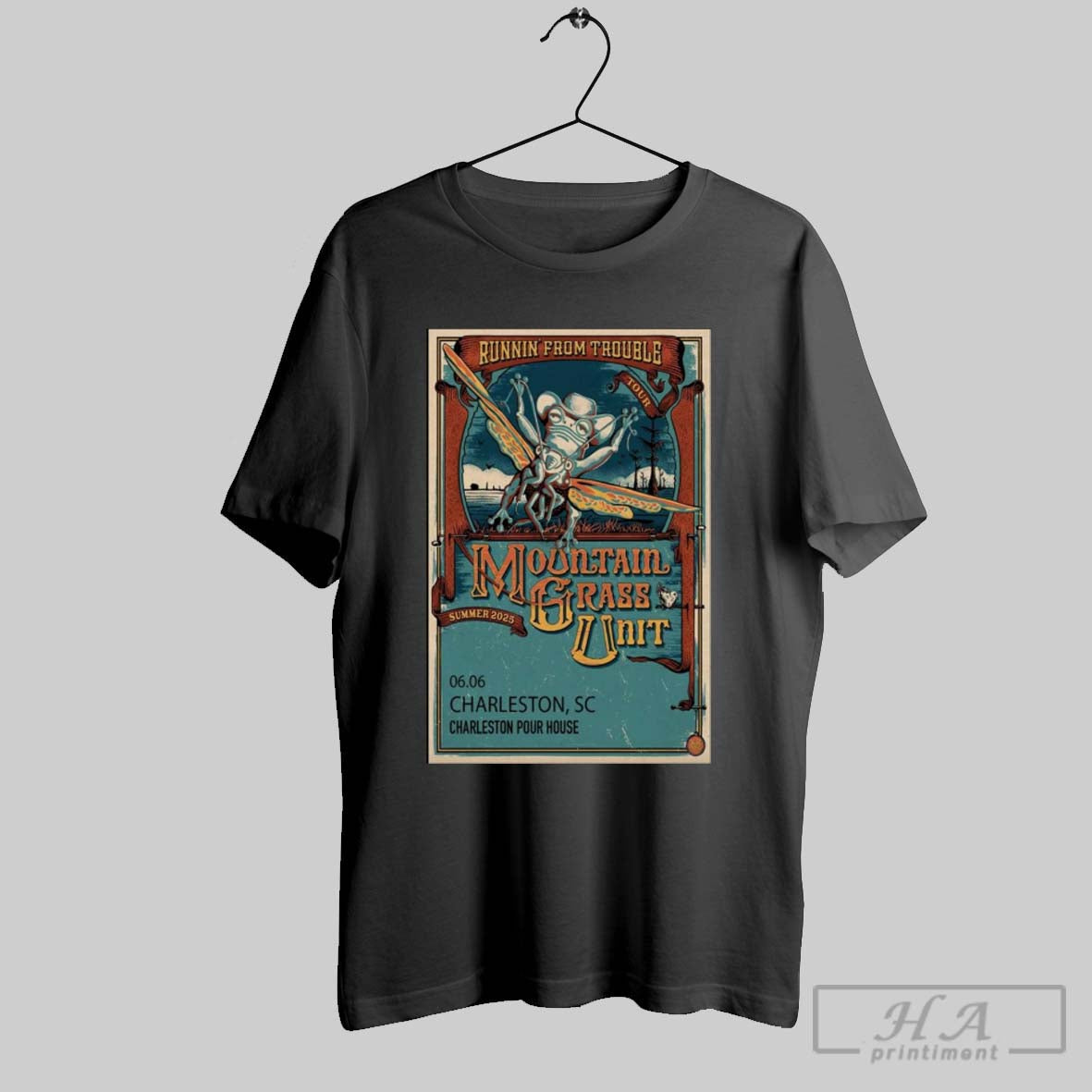 Poster Mountain Grass Unit Jun 6 2025 The Charleston Pour House Charleston Sc T Shirt