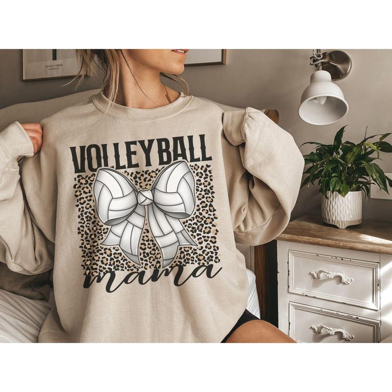 Volleyball Bow Mom Sweatshirt, Volleyball Mama, Game Day Sweatshirt, Gift for Volleyball Mom Sweatshirt, Hoodie, Comfort Colors