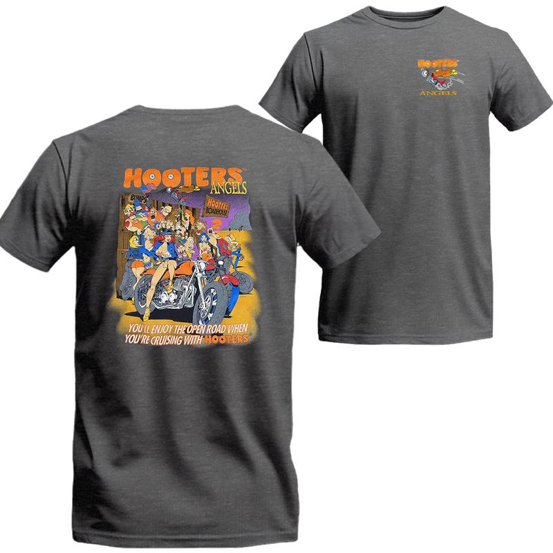 Vintage Rare 90s Hooters Angels Shirt, Hooters Angels Short Sleeve Tee, Beer Shirt Viral, Menswear Top