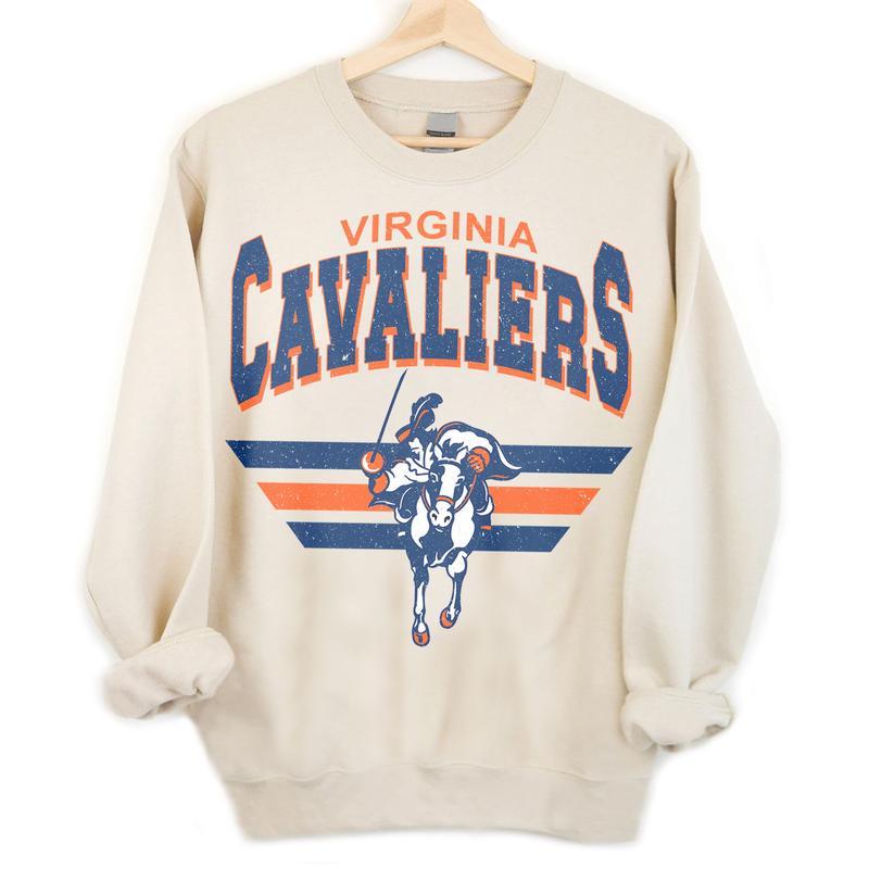 Virginia Cavaliers Vintage NCAA Sweatshirt, Unisex Virginia Football Shirt, Classic Sport Hoodie, Football Fans Gift, Cotton T-Shirt, Hoodie Sweatshirt