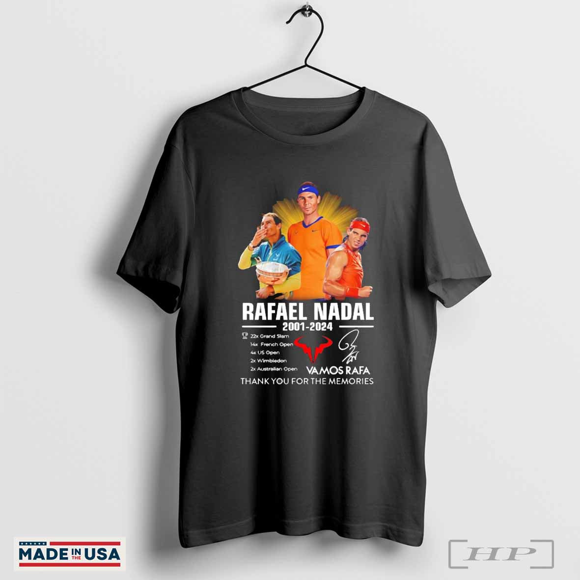 Rafael Nadal Tennis Player 2001 2024 Thank You For The Memories Shirt