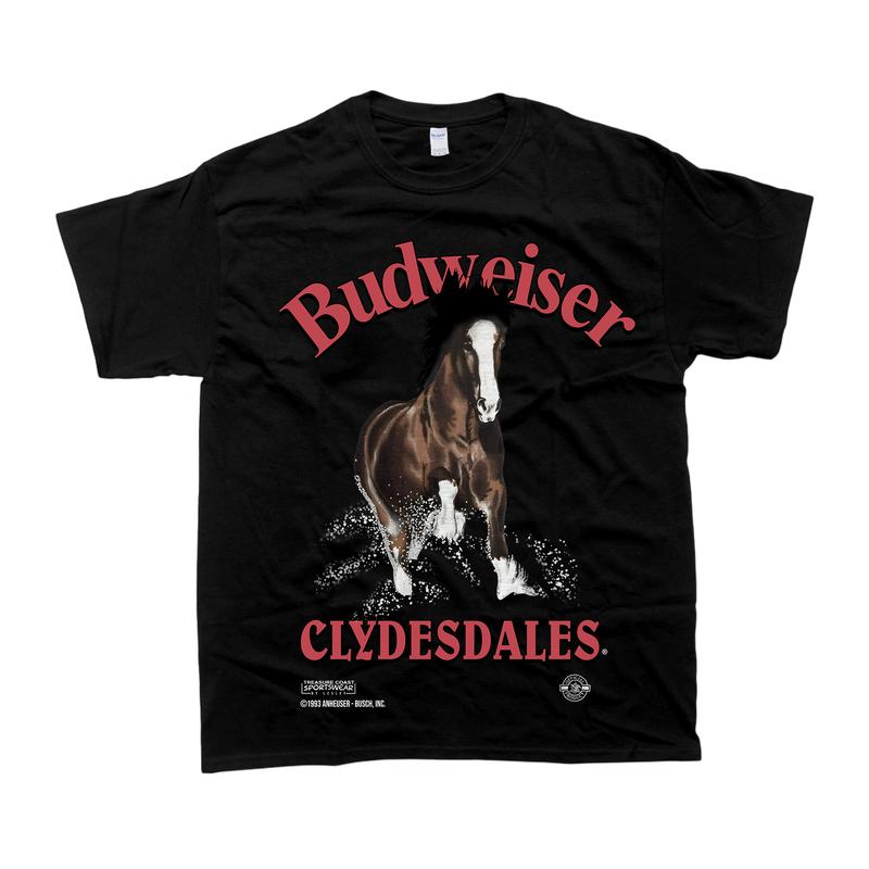 Vintage 90s Budweiser Horse Florida T-Shirt, Tshirt for women, summer clothing Casual Comfort Cotton Fit
