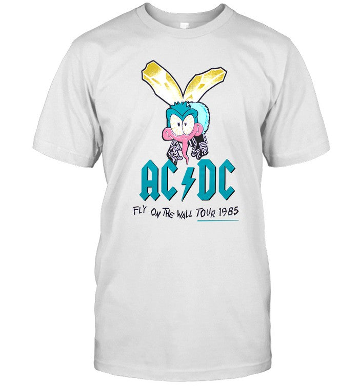 AC-DC Fly On The Wall Tour 1985 White T-Shirt