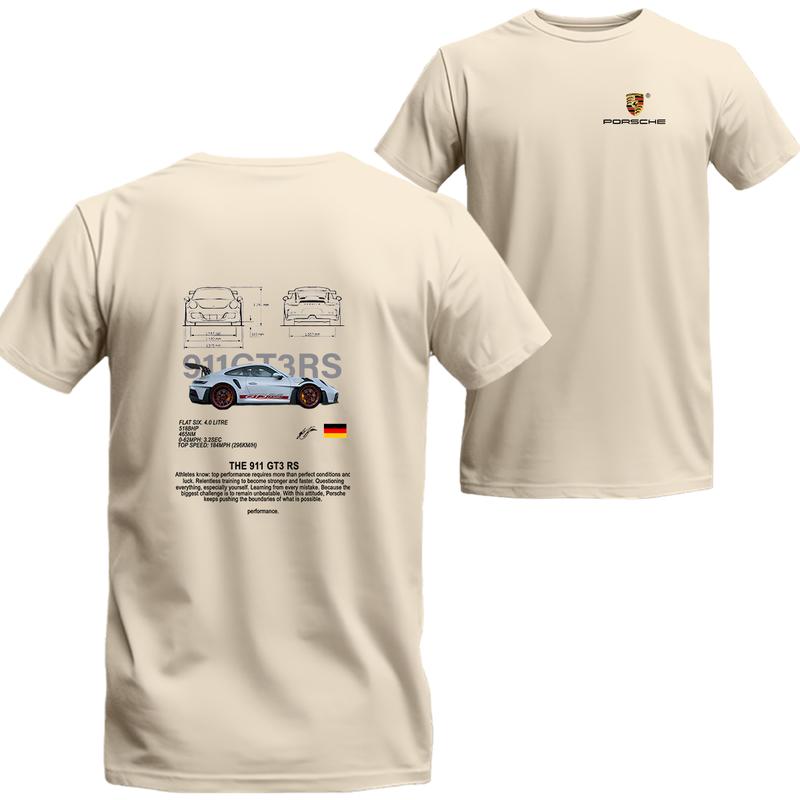 Porsche 911 GT3 RS T-Shirt, Crewneck Shirt, Best choice, Menswear Top, porsche shirt Underwear Streetwear