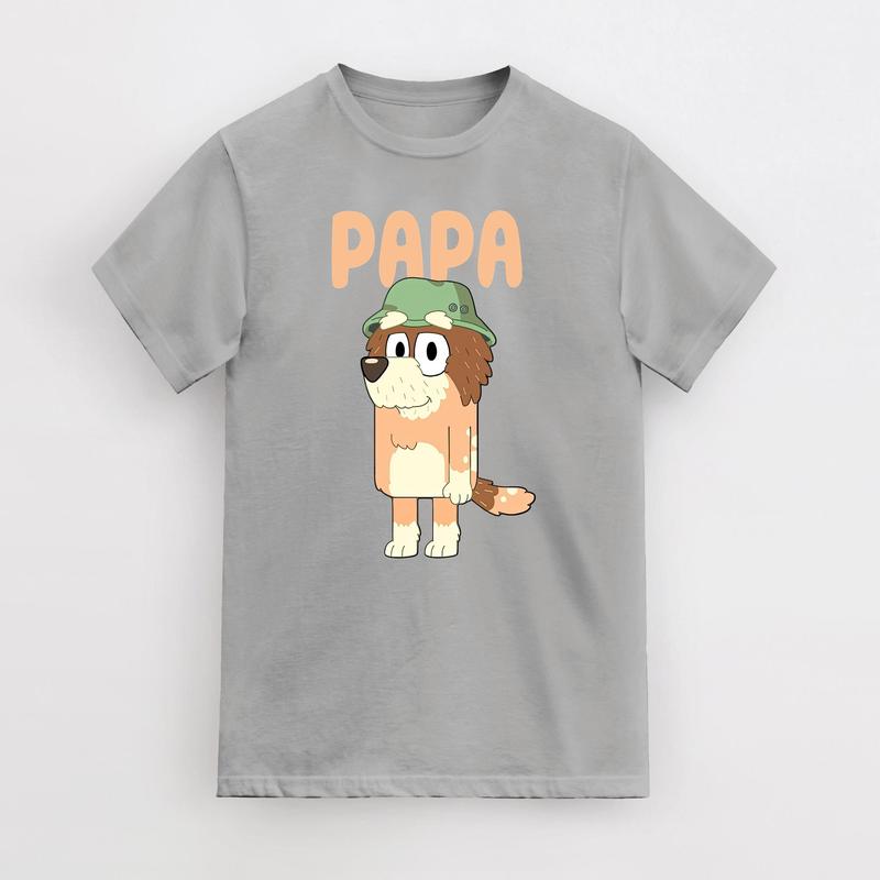 Papa Bluey Dad Tee, Bluey Bingo Family Cool Papa Club Gift For Fathers Day T-Shirt