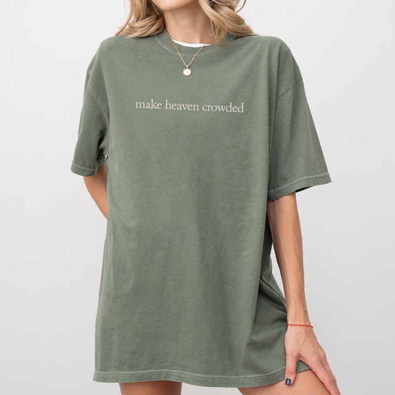 Make Heaven Crowded Shirt, Christian Shirts For Women, Faith Comfort Tee, Religous T-Shirt, Bible Verse Tshirt, Heaven Shirt, Church Outfits, Jesus Shirt, God Shirt, Christian Women Top