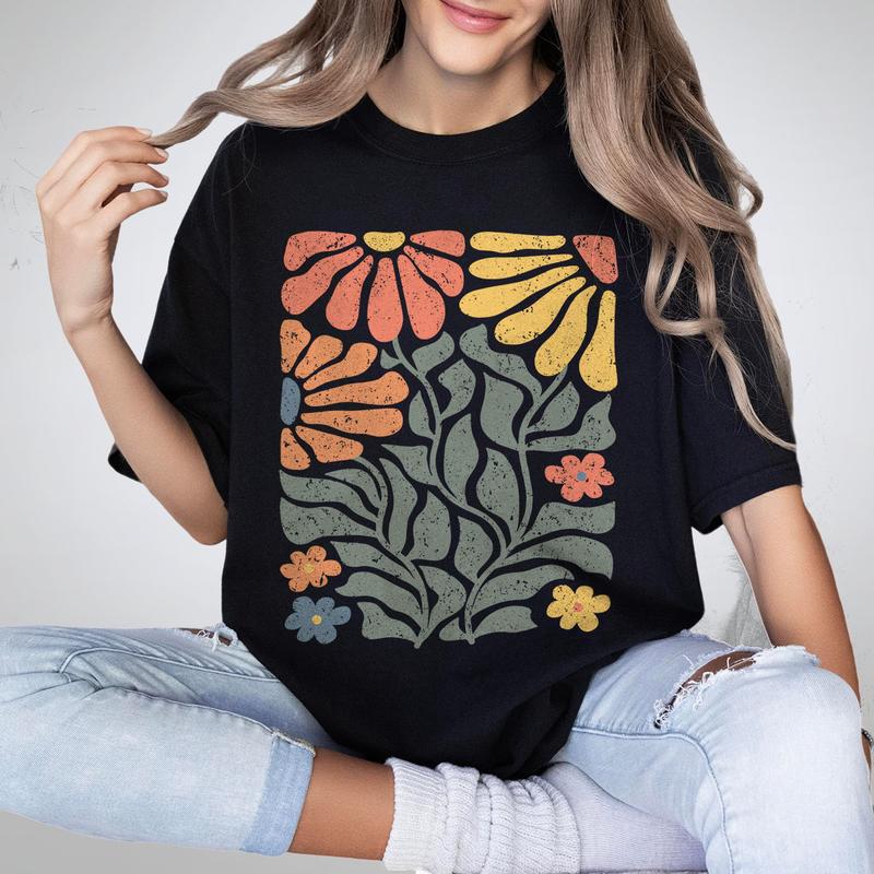 Flowers Shirt, Boho Wildflowers Shirt, Boho Flowers Shirts, Floral Nature Shirt, Flowers Lover Tee, Shirts for Women, Vinatage Floral Shirt, Gifts For