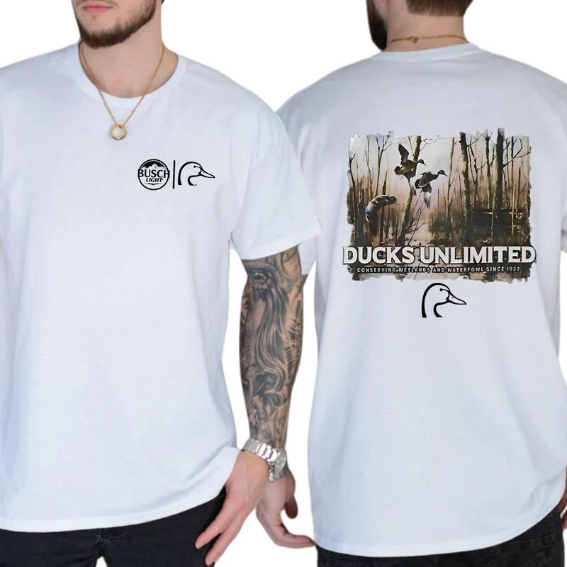Busch Light Ducks Unlimited Shirt T-Shirt, Hunting Tee Shirt, Gift For Men, Love, Athletic, Casual Menswear, Classic Cotton Top