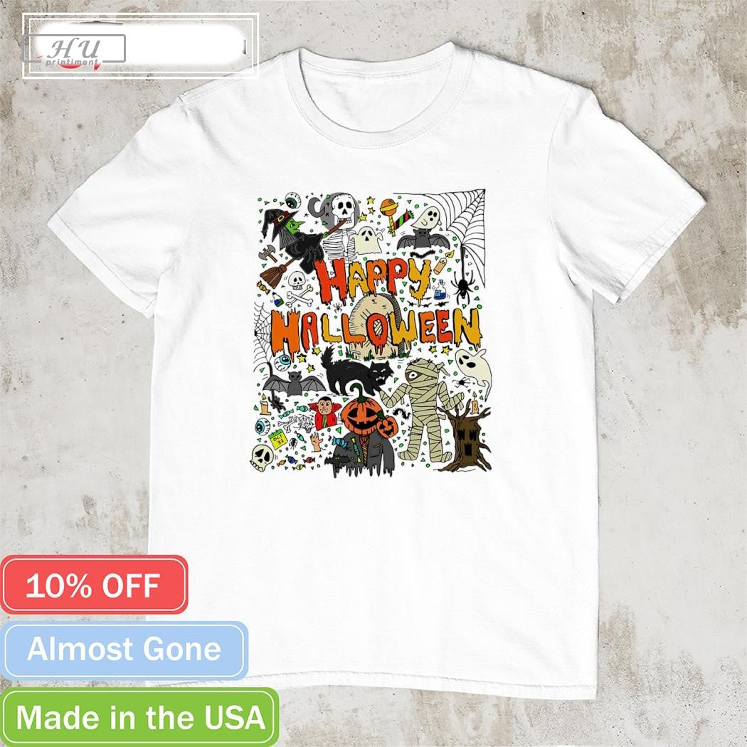 Retro Happy Halloween Scary T-shirt