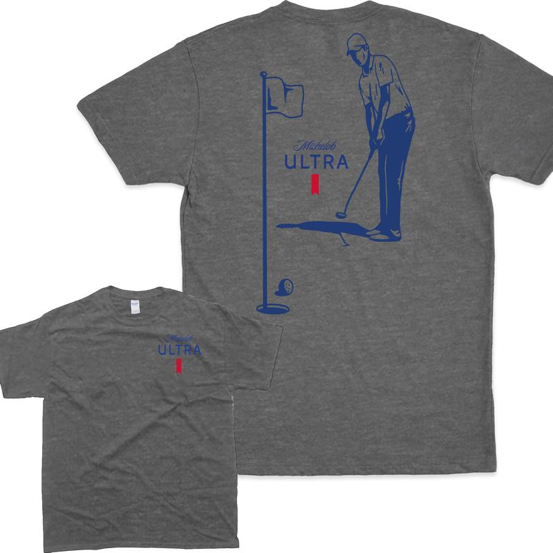 Michelob Ultra Golfing T-Shirt, 2 Side T-Shirt