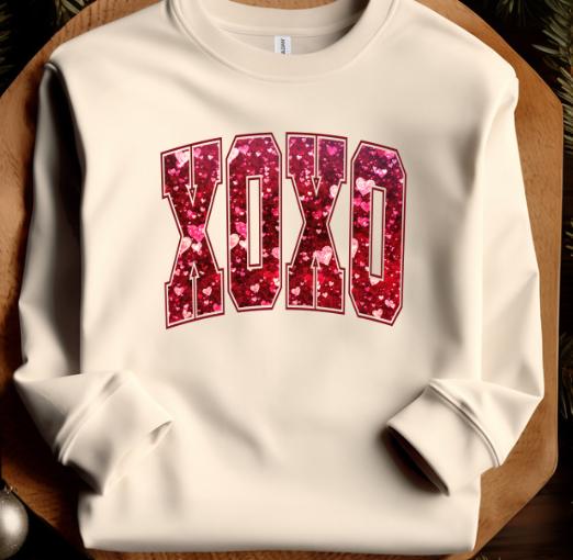 XOXO Women's Fleece Sweatshirt for Valentine's Day