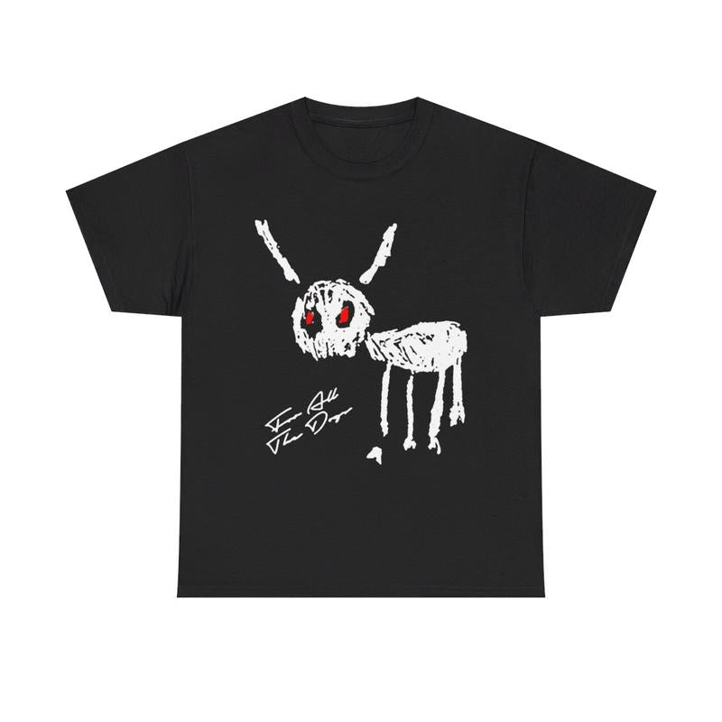 For All The Dogs Drake - Heavy BlendÃ¢â€žÂ¢ Graphic T-Shirt Casual Classic Cotton Menswear Retro Top Vintage Comfy Day Smooth Tee Underwear Streetwear Tshir