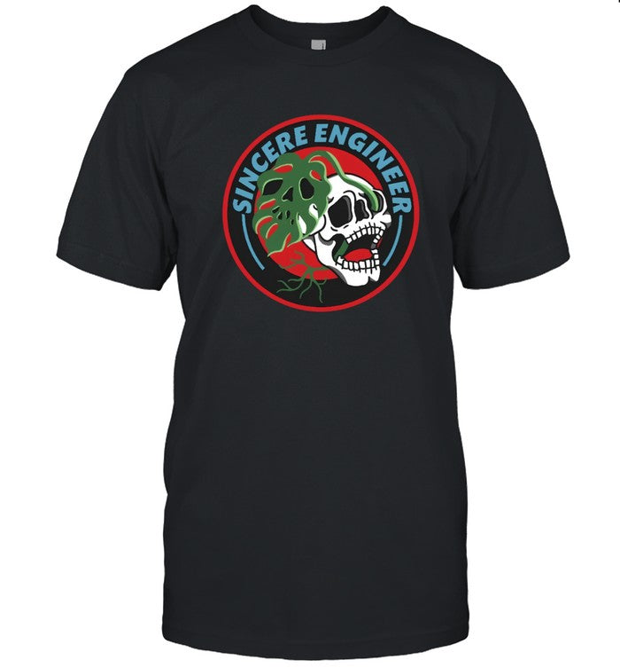 Limited Sincere Engineer Skull Plant Shirt