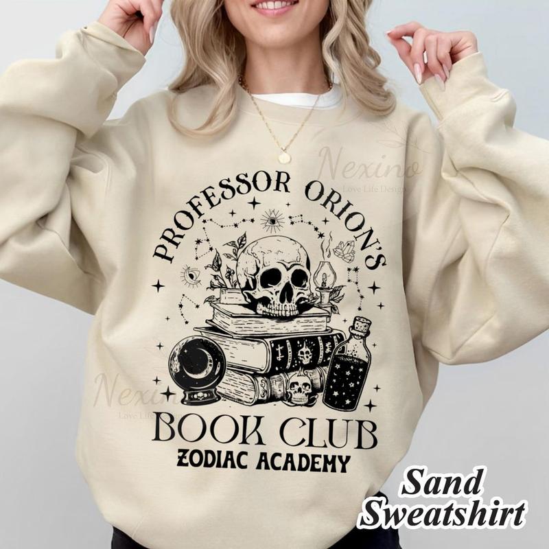 Professor Orions Book Club Zodiac Academy Sweatshirt, Gift for Book Lover, Fantasy Reader, Bookworm Merch, Bookish Merch, Booktok Shirt, T-Shirts, Cre