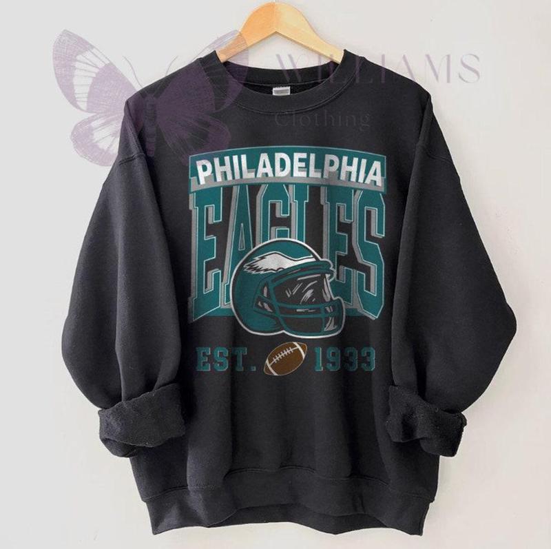 Philadelphia Football Unisex Crewneck, Vintage Style Philadelphia Football Sweatshirt, American Football Philadelphia Sweatshirt, Gift For Fan