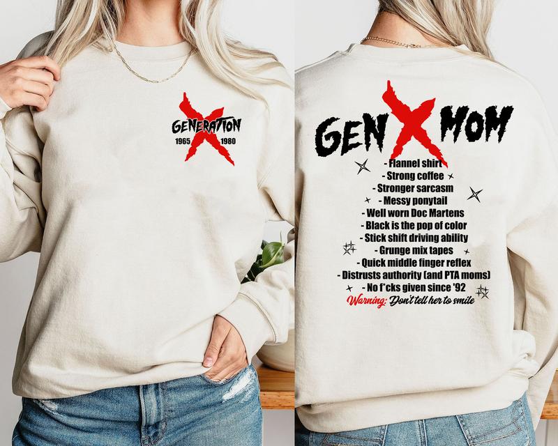 Gen X mom raised on hose water and neglect Shirt, Generation X FAFO shirt Two Side Shirt,  Gen X Fafo Shirt Generation X T Shirt, GenX Shirt - Casual Fit