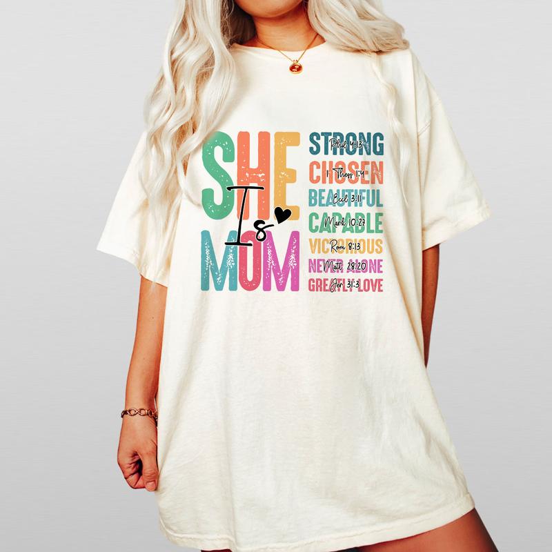 Comfort Colors Mom Christian Shirt, Christian Mom T-Shirt, Mother's Day Gifts, Mothers Day Shirt, Praying Mama, Mama Christian Tee, Retro Mom, Mom Lif