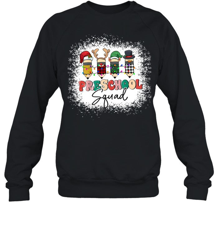 Preschool Squad Merry Christmas Teacher Student Sweatshirt