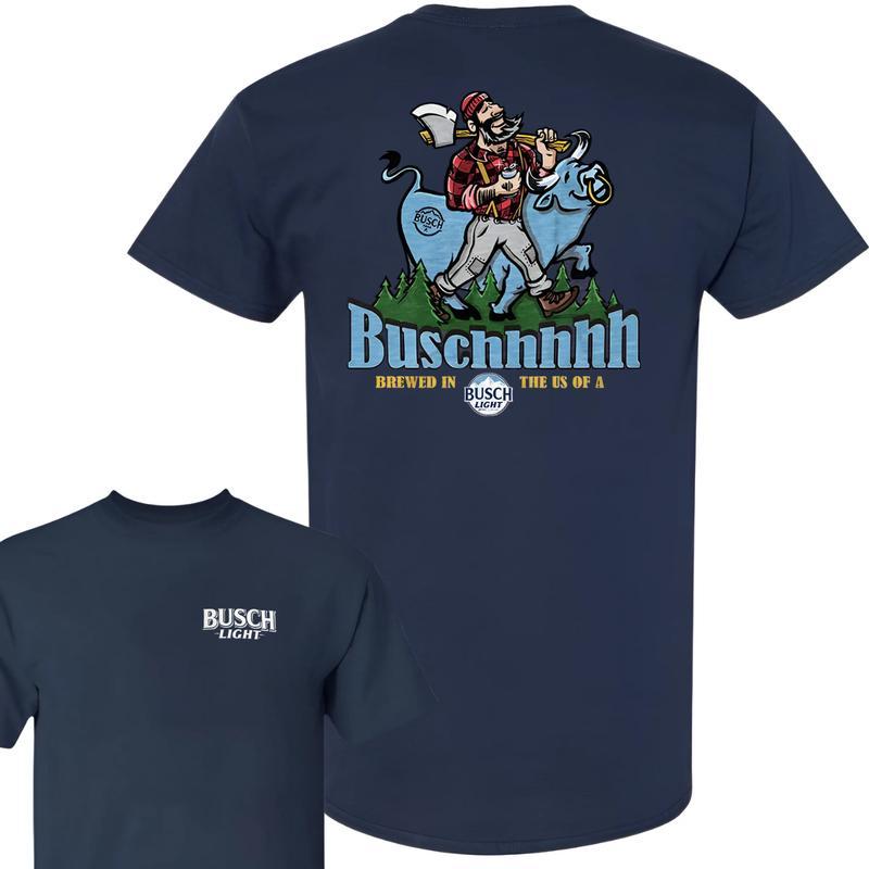 Busch Light -Beer- Busch Light Brewed In The US Of A TeeTshirt-shirt, Casual Graphic Round Neck T-shirt for Summer, Fashion Top for Daily Wear