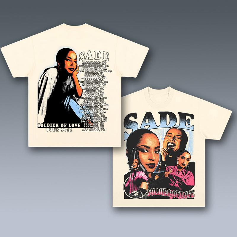 SADE NTT08 2 SIDES Cotton Vintage Shirt To Match Sneaker Hiphop Clothing Rapper Merch Shirt, Hiphop Tour Concert 2024, Gift For Fan Y2K Aesthetic Hoodie Sweatshirt