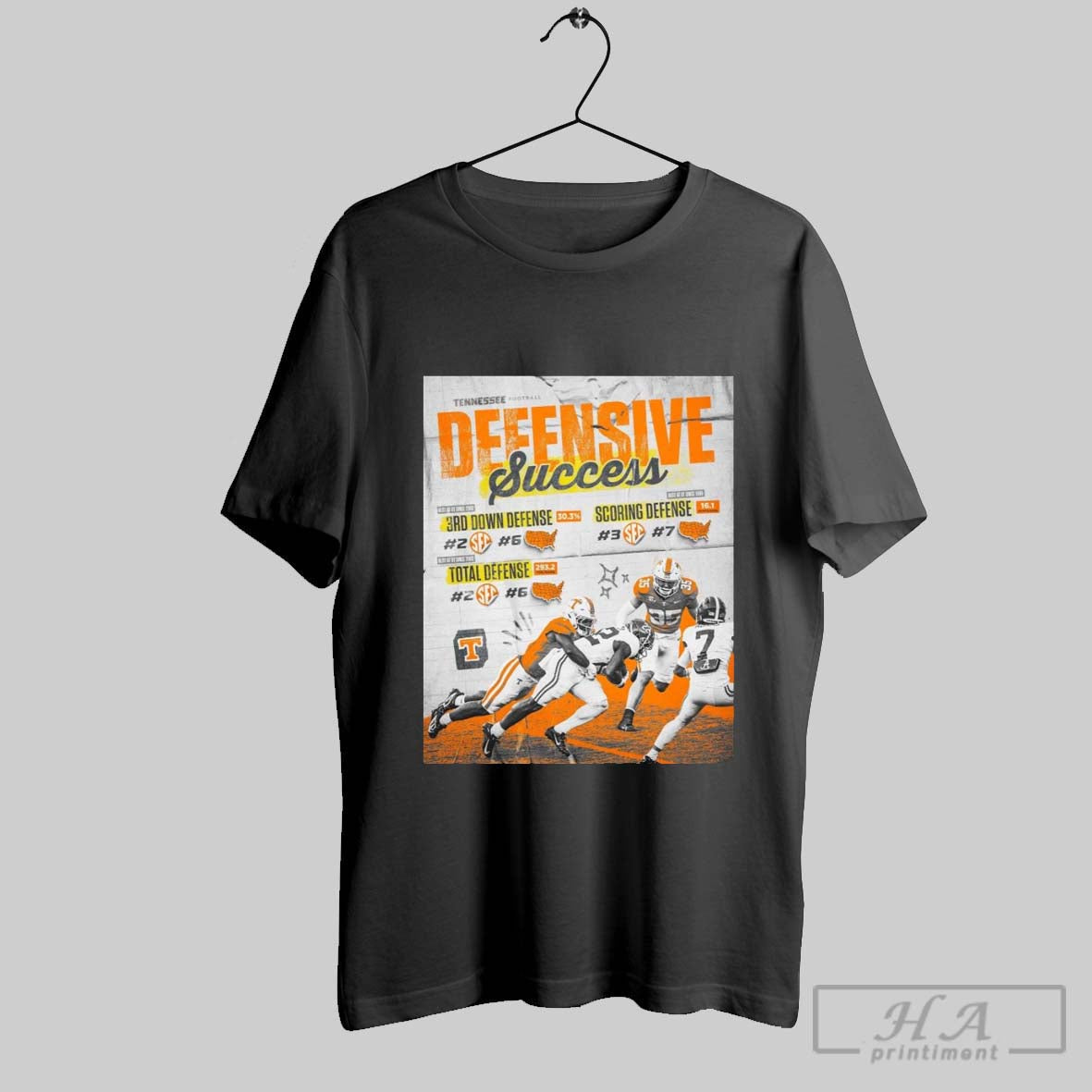 Tennessee Vols Football Defensive Success Best At Ut Since 2002 3rd Down Defense 30 3 Best At Ut Since 1998 Scoring Defense 16 1 Poster T Shirt