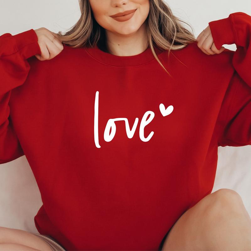 Love Sweatshirt, Heart Shirt, Love Couple Sweatshirt, Women's Sweatshirt, Couple Sweatshirt, Gift For Her