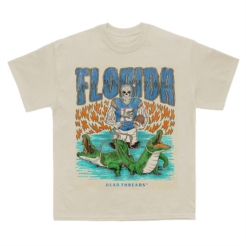 Florida Gators football, The Gators Graphic T-Shirt Deadman Gators Football Bowl Subdivision, Full Cotton, Men's Top Women's Top American College Football Shirt Fabric Menswear