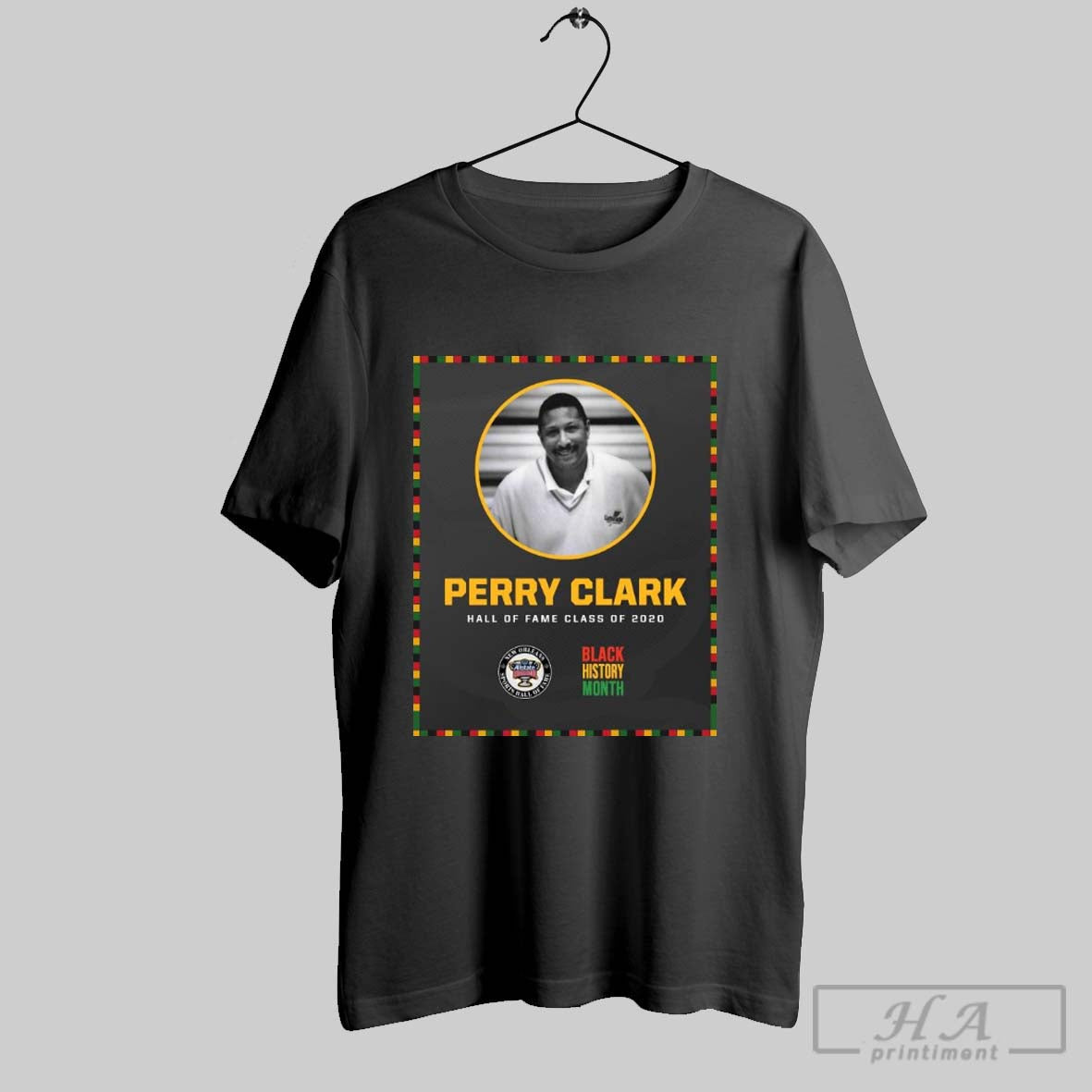 Poster Perry Clark Hall Of Fame Class Of 2020 Black History Month Allstate Sugar Bowl New Orleans T Shirt