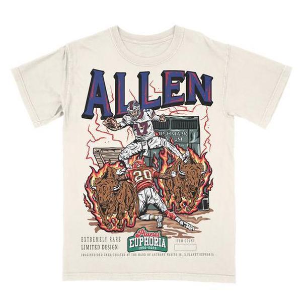 Josh Allen Planet Euphoria Shirt, Vintage 90s Unisex Football Tees, Football T-Shirts, Sports Shirt, Game Day Tee, Football Fan Gifts