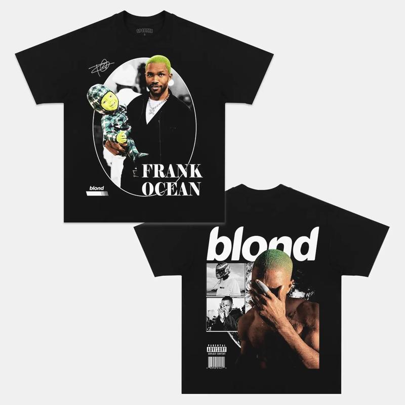 FRANK OCEAN Double Printed Short Sleeve Tee Cotton Vintage Shirt To Match Sneaker Hiphop Clothing Rapper Merch Shirt, Hiphop Tour Concert 2024, Gift For Fan Y2K Aesthetic Hoodie Sweatshirt