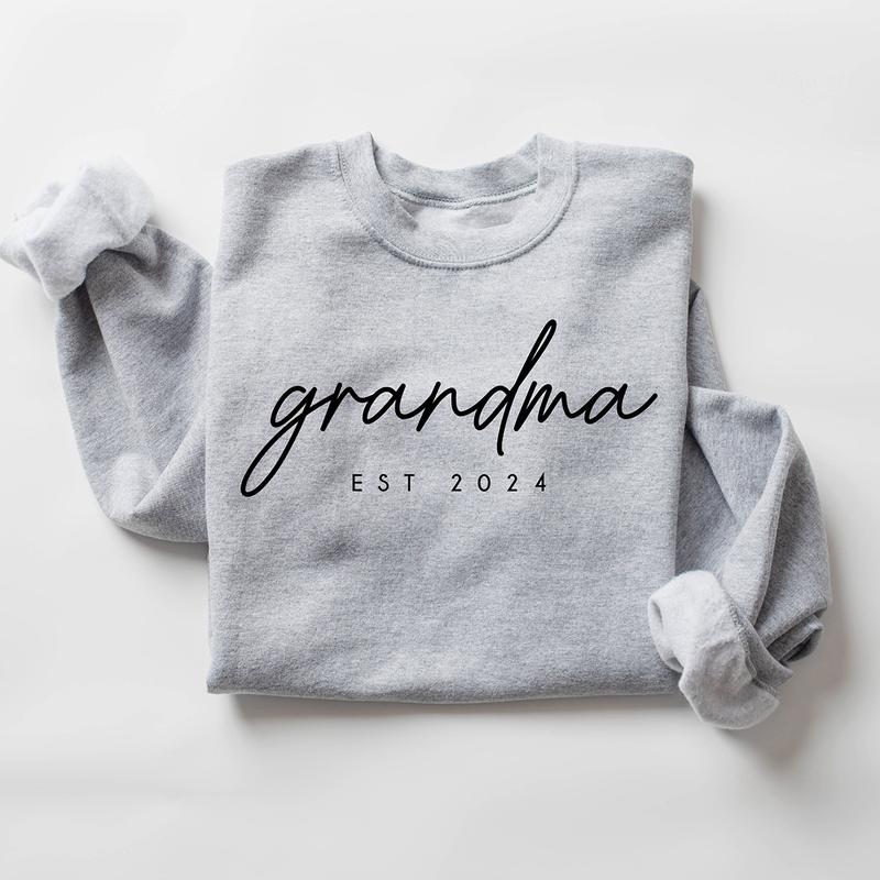 Personalized Est Grandma Sweatshirt, Grandma Gift, Mother's Day Sweatshirt, Mother's Day Gift, Granny Gift, New Granny Gift, Nana Shirt