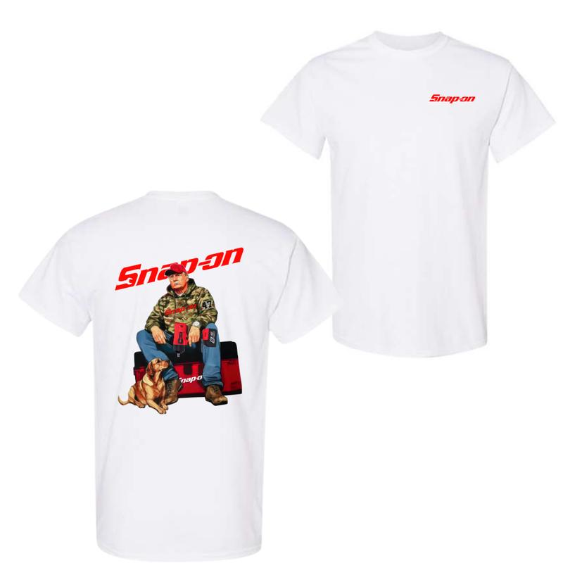 Snap on Trummpp Camo Unisex Cotton T-Shirt, Fuel Hand Drill Dog Hunt Shirt For Men For Women