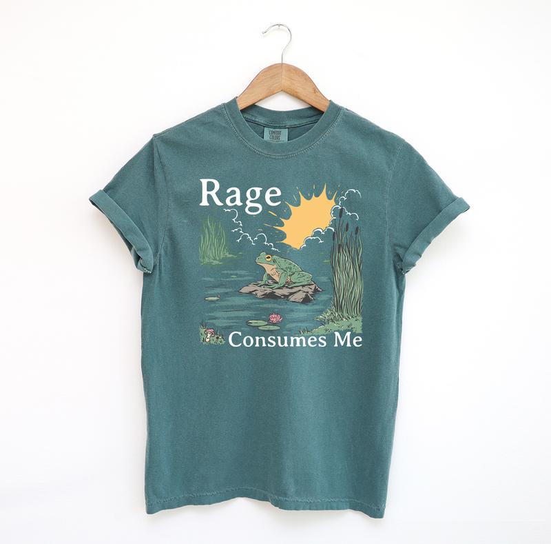 Rage Consumes Me TShirt, Frog Comfort Colors T-Shirt