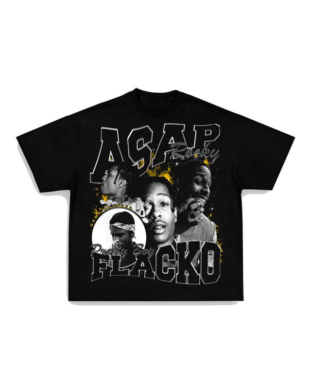 FLACKO TEE Print Short Sleeve Graphic Unisex T-Shirt Casual Menswear Top Man Tshirt Streetwear Crewneck